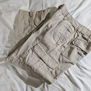36x30 Basic Editions Men's Light Khaki Cargo Pants